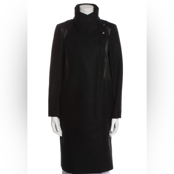 HELMUT LANG Wool coat with partial fur lining - Picture 5 of 7